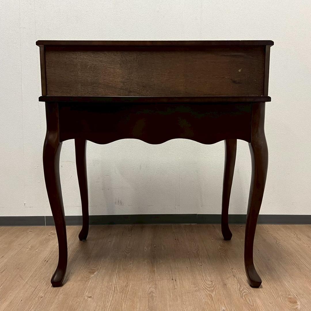 アンティーク調 猫脚 デスク 木製 ドレッサー テーブル ブラウン 机