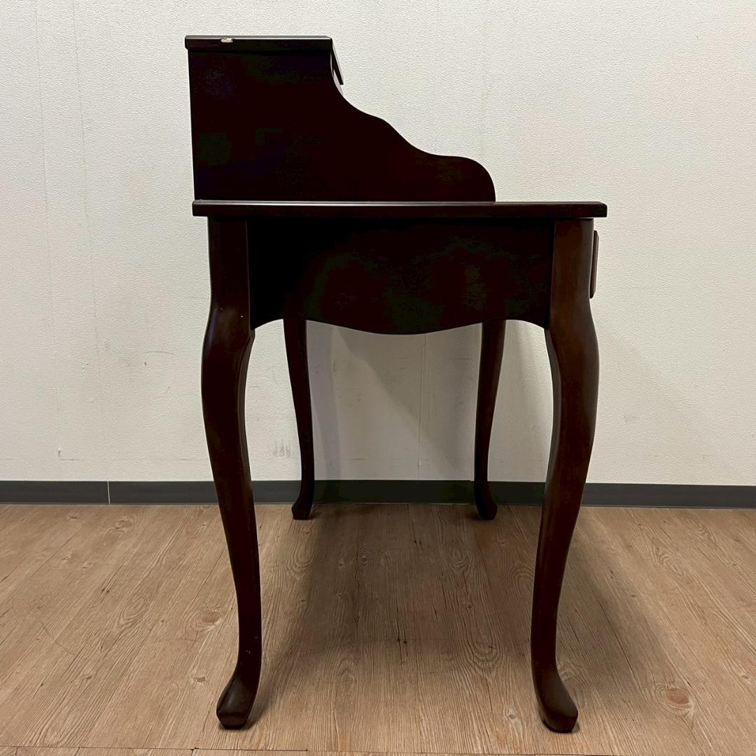 アンティーク調 猫脚 デスク 木製 ドレッサー テーブル ブラウン 机