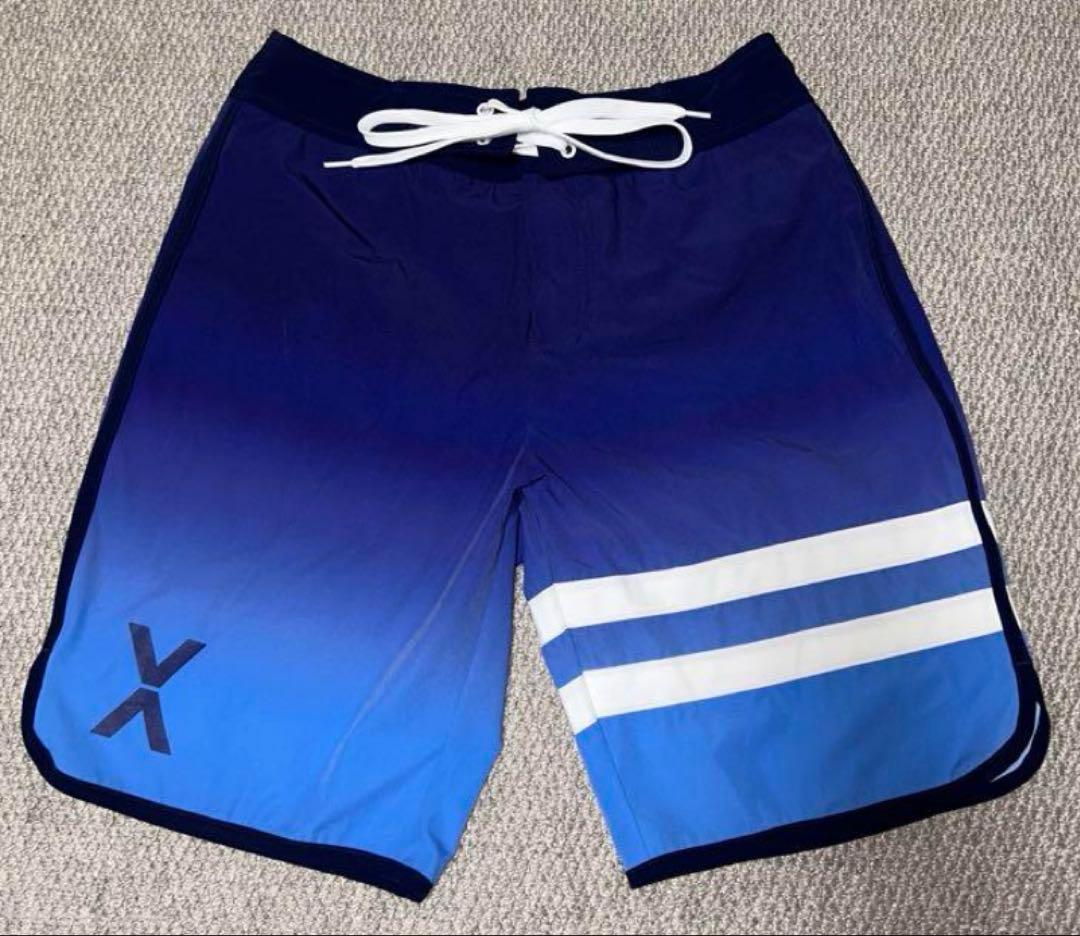 VEATM グラデーションブルー サーフパンツ　水着 S