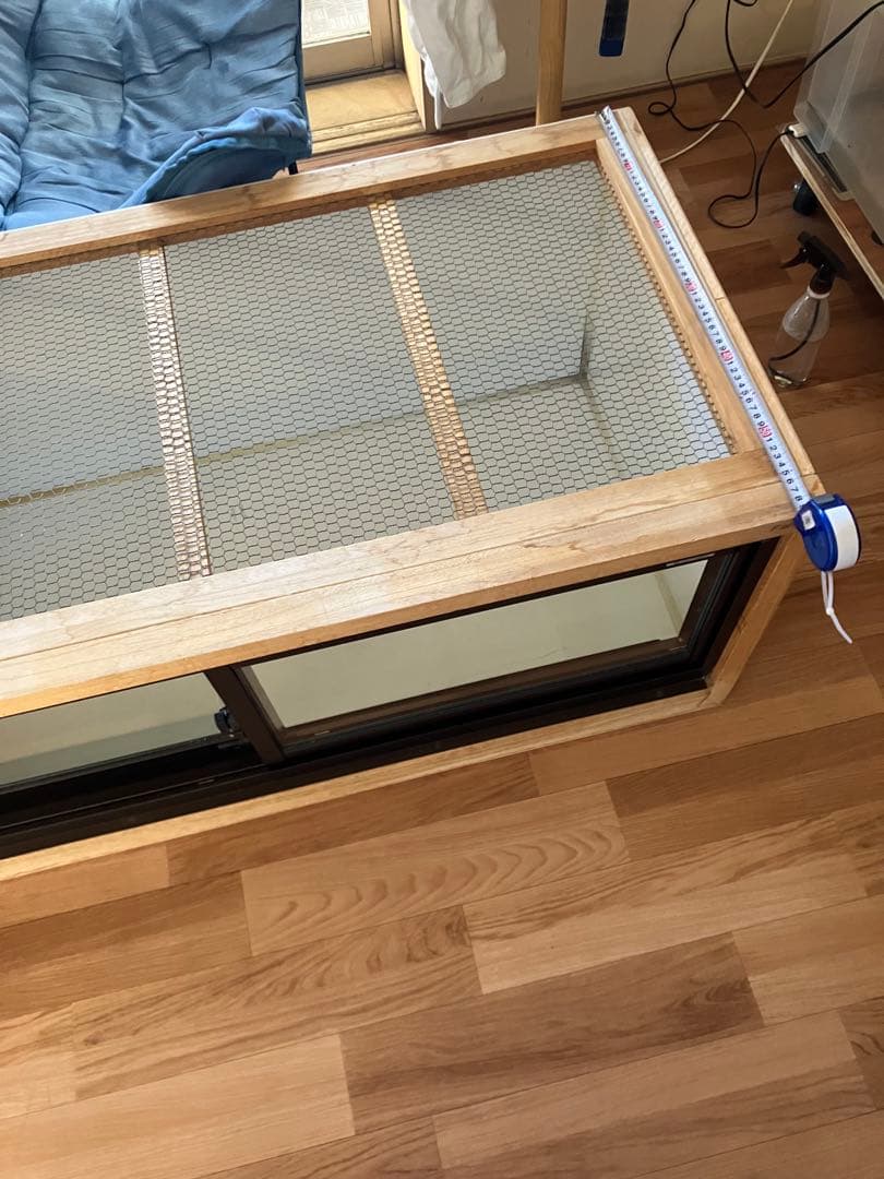 Ｆ＆K爬虫類アルミサッシ木製ケージ w1200×D600×H500