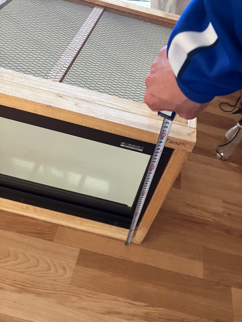 Ｆ＆K爬虫類アルミサッシ木製ケージ w1200×D600×H500