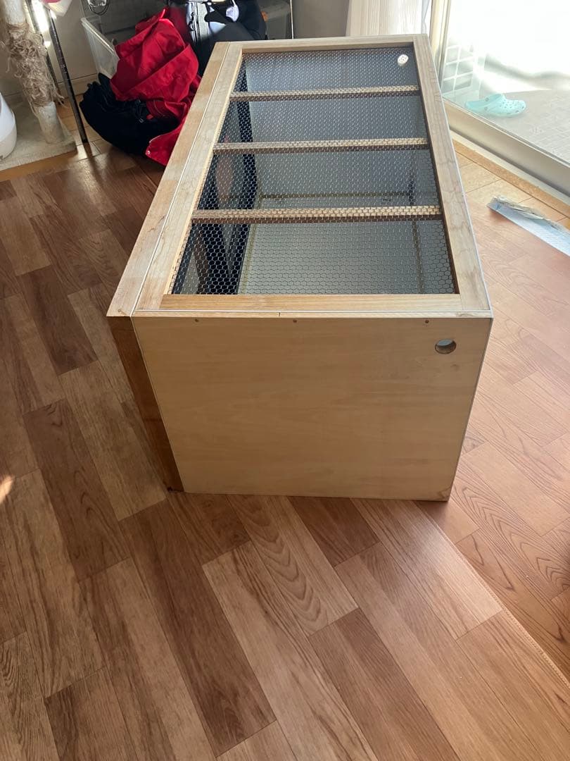 Ｆ＆K爬虫類アルミサッシ木製ケージ w1200×D600×H500