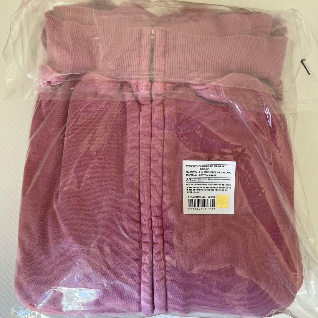 aespa エスパ パーカー pinkhoodie ジゼル トレカ付