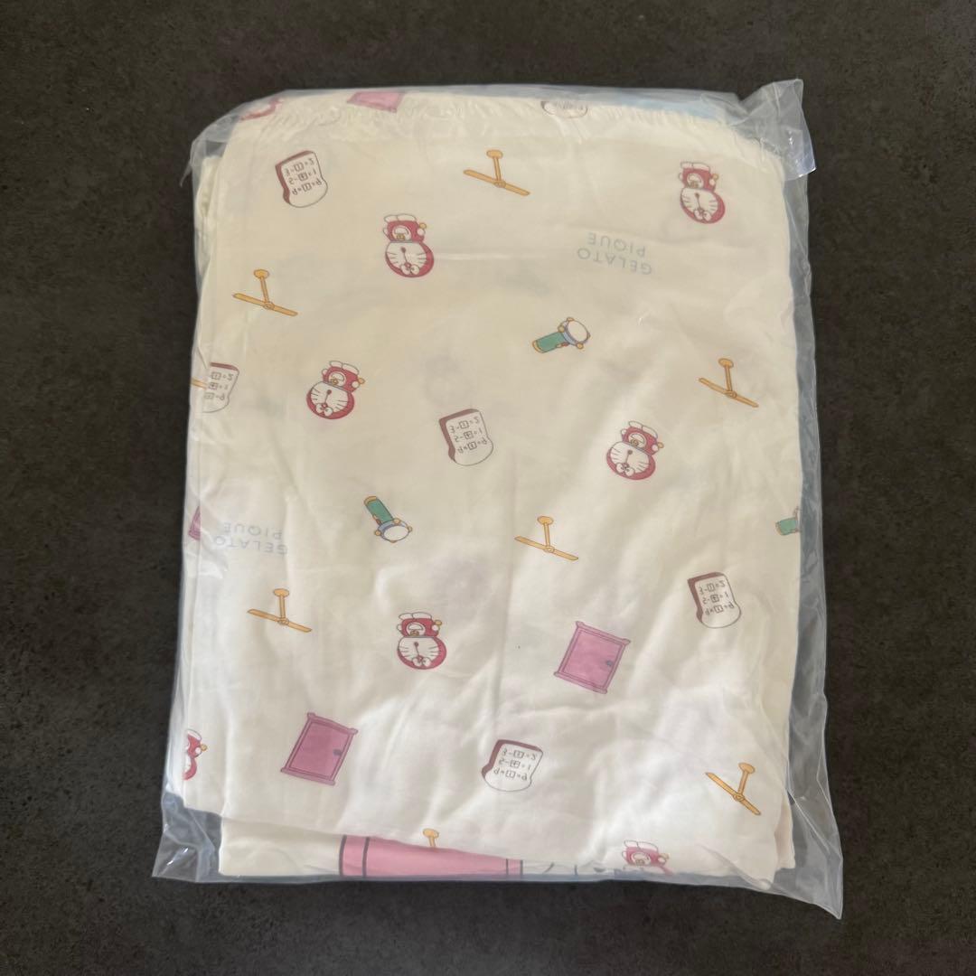 新品　ジェラートピケ　ドラえもん　オフホワイト　レディースパジャマ　上下セット