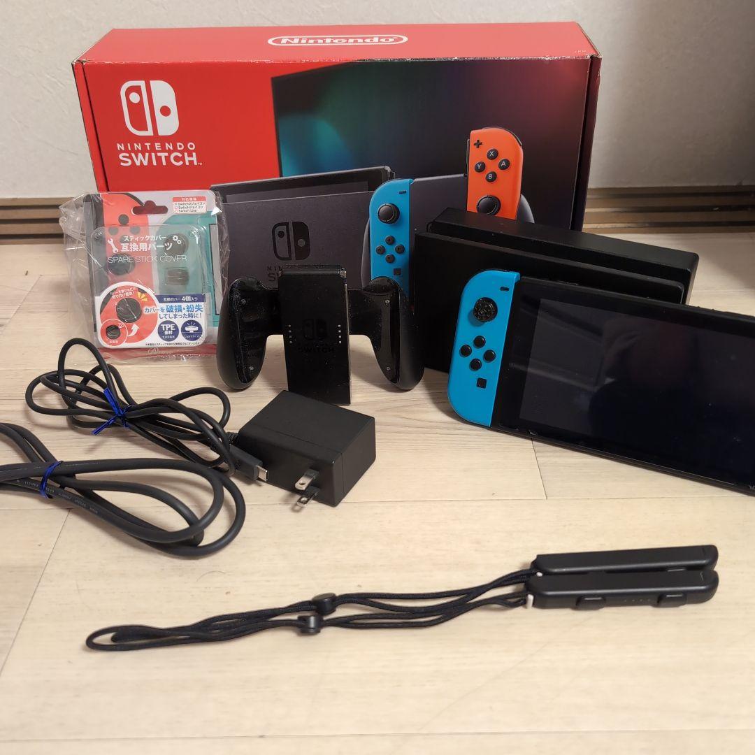 【箱あり】Nintendo Switch 本体 　バッテリー強化版　青/赤