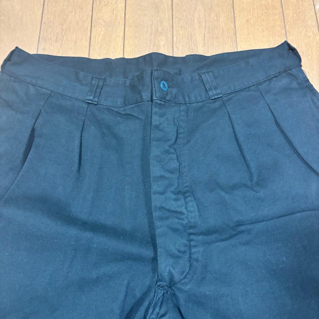 実物 本物 M52チノ パンツ デッドストック 35 フランス軍 黒染め