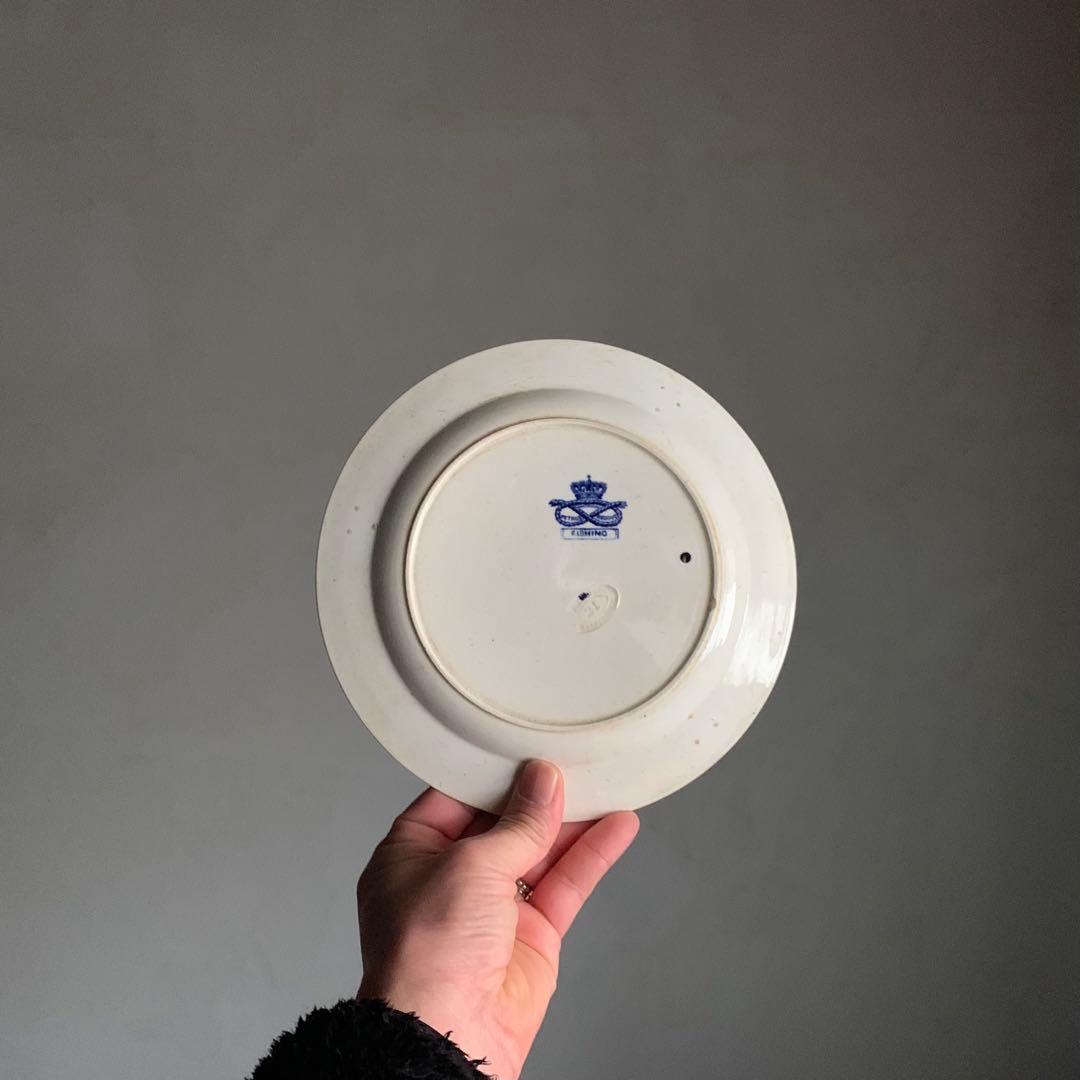 銅板転写 プレート 皿 中皿 古道具 アンティーク ブロカント