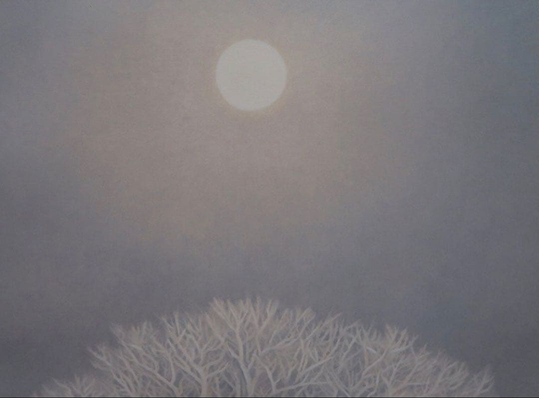 東山魁夷 冬華 絵画 真作 額装 リトグラフ 限定350部 新復刻画