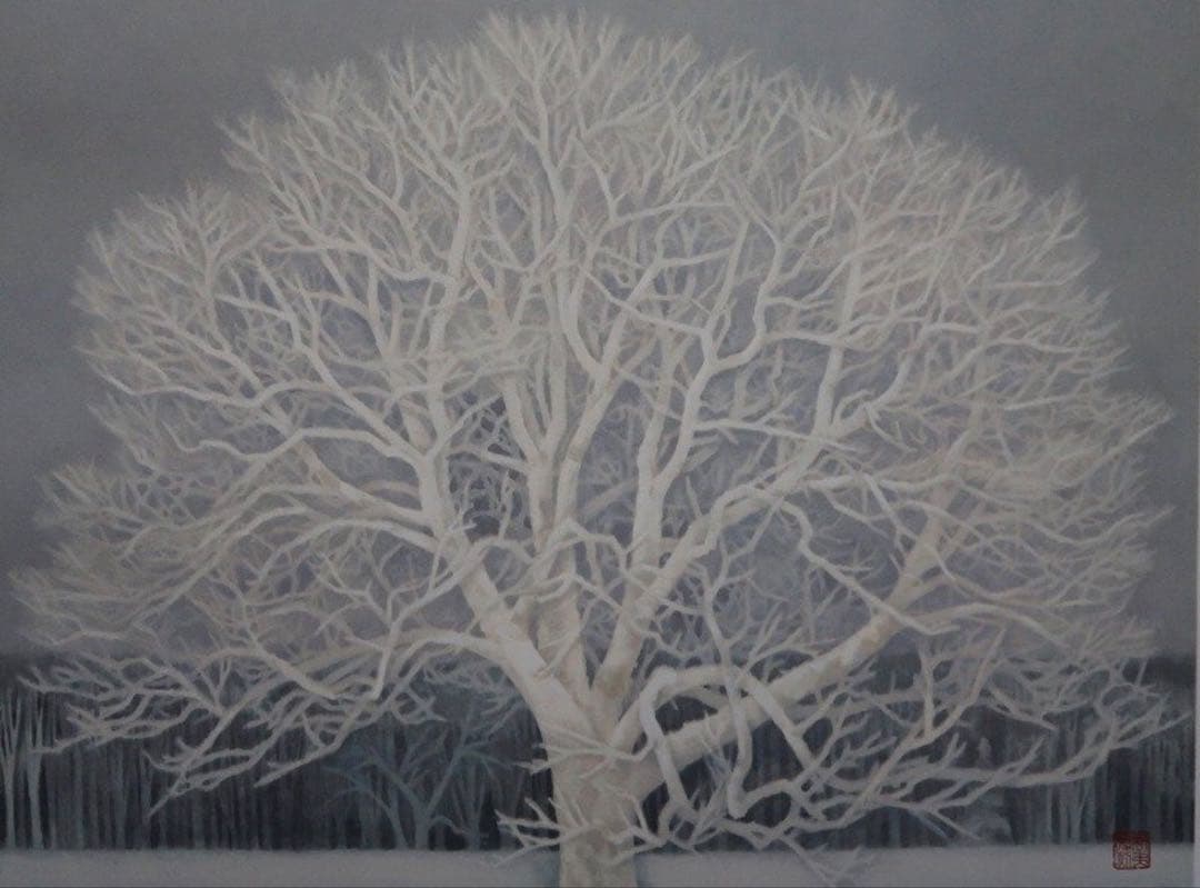 東山魁夷 冬華 絵画 真作 額装 リトグラフ 限定350部 新復刻画