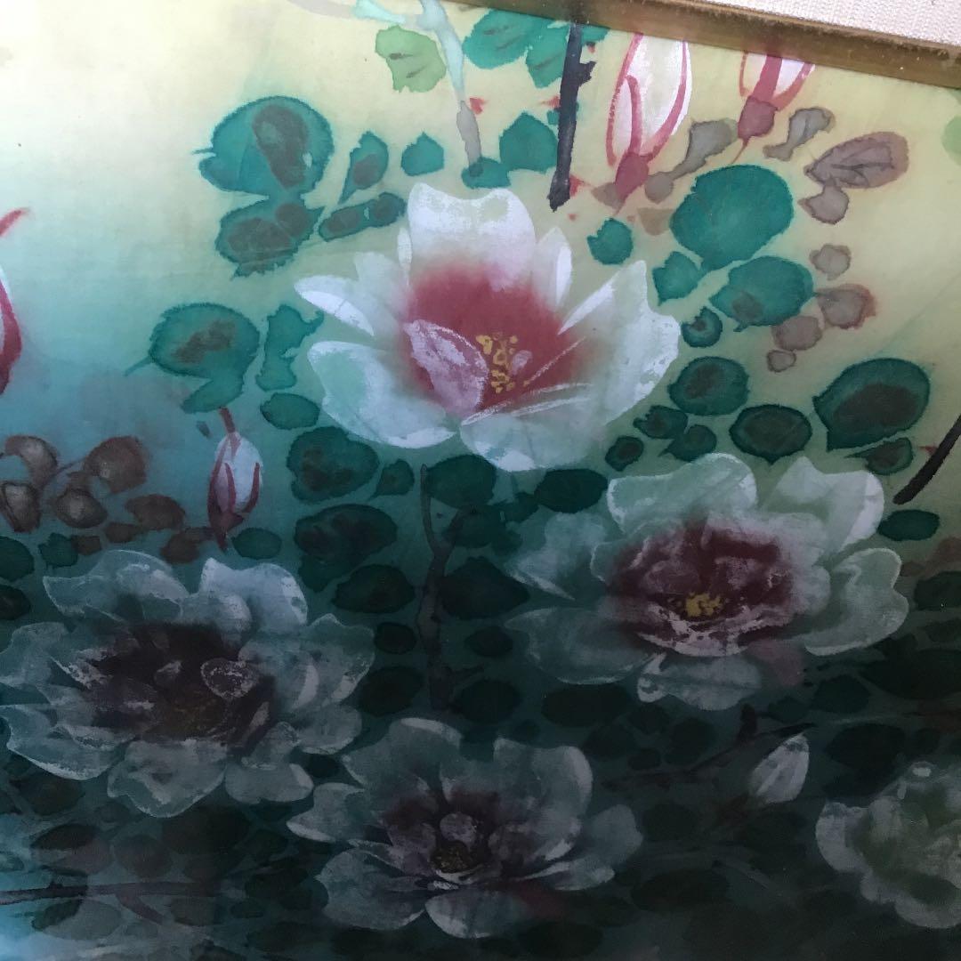 絵画 油絵つるバラの絵画です。銘有り。硯山作。新春売り切り価格です‼️