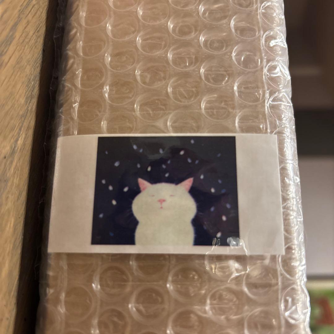 伊藤清子/さくらさくら F6号 日本画 猫