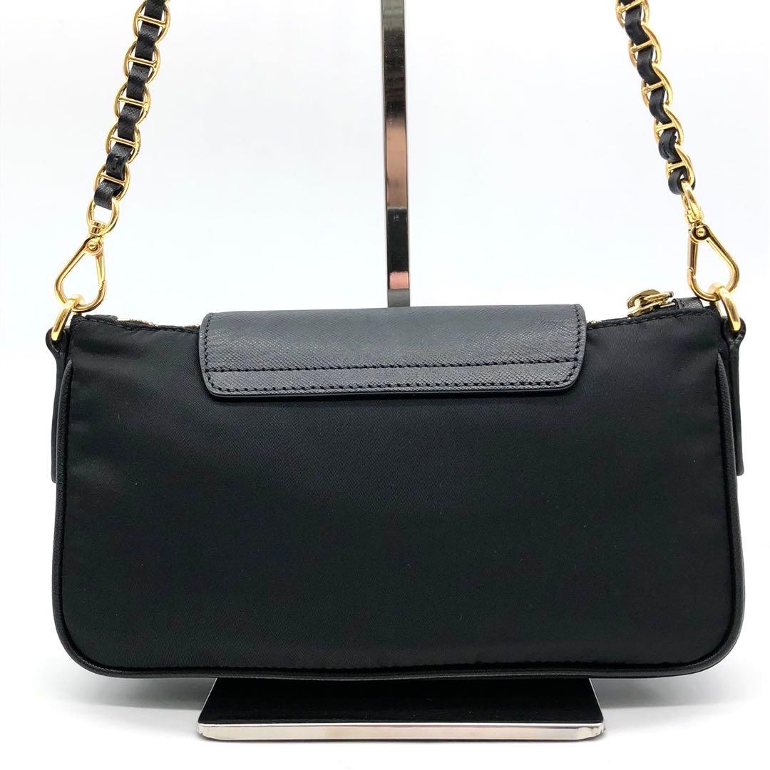 極美品✨プラダ チェーンショルダーバッグ ミニ 三角ロゴ ナイロン 1BH085