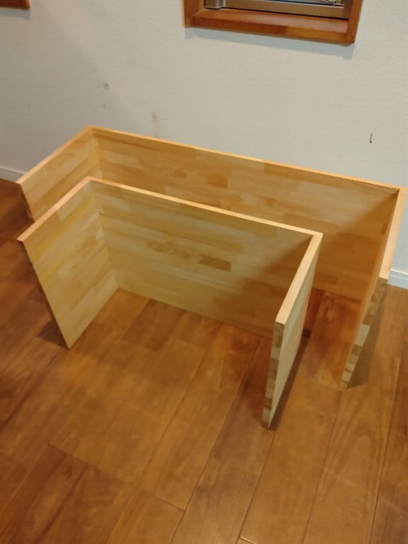 木製　ハンドメイド　オーダー　コの字　ラック　棚　シェルフ　キヌカ　水槽台