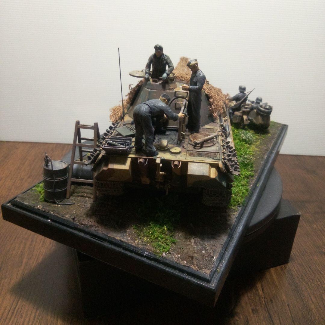 大蛇丸　パンター戦車 1/35　ジオラマ完成品　キングタイガー完成品