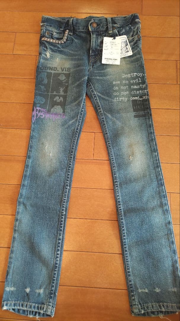 『値下げ』『3本まとめ売り』ヒステリック＆バナナチップス130センチジーンズ
