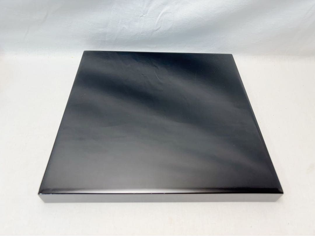 ほぼ未使用 懐石道具 木製黒真塗 四方膳 会席膳 平膳 5客揃 角膳 銘々盆