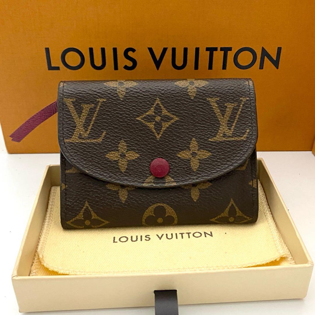 保管品　ルイヴィトン　モノグラム　ロザリ　フューシャ　ミニ財布　ケース