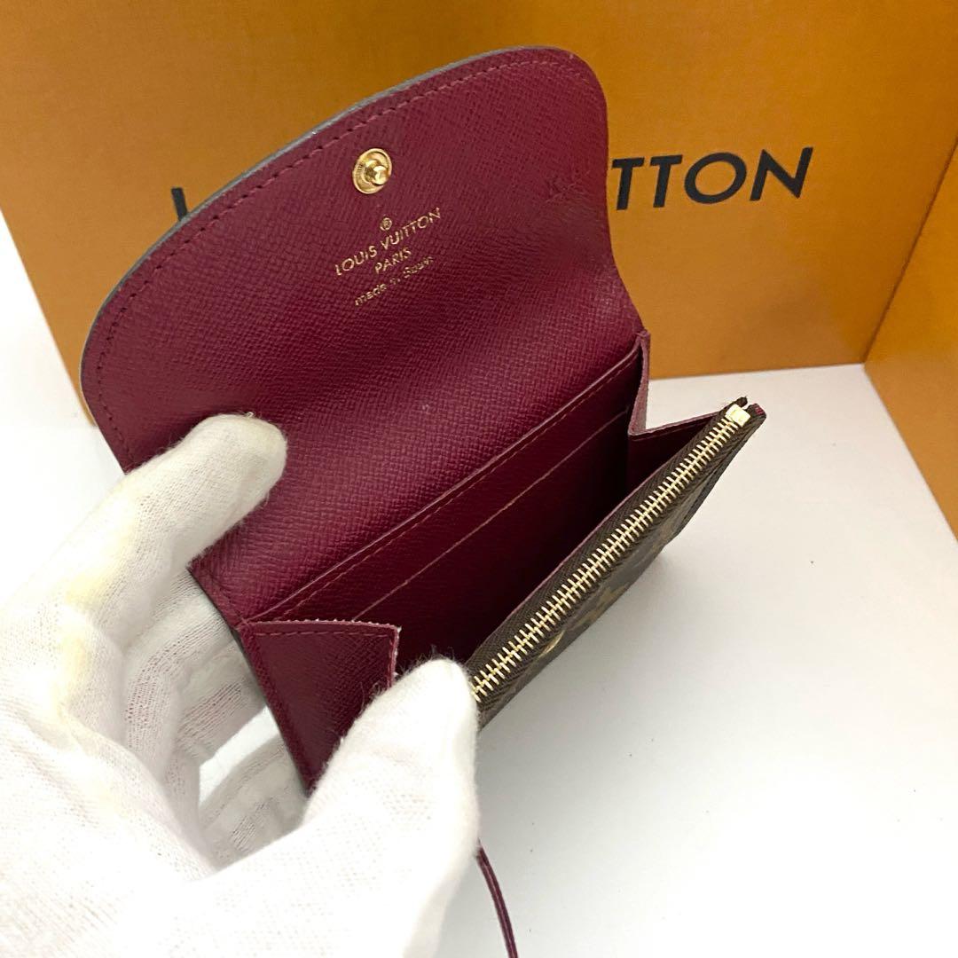 保管品　ルイヴィトン　モノグラム　ロザリ　フューシャ　ミニ財布　ケース
