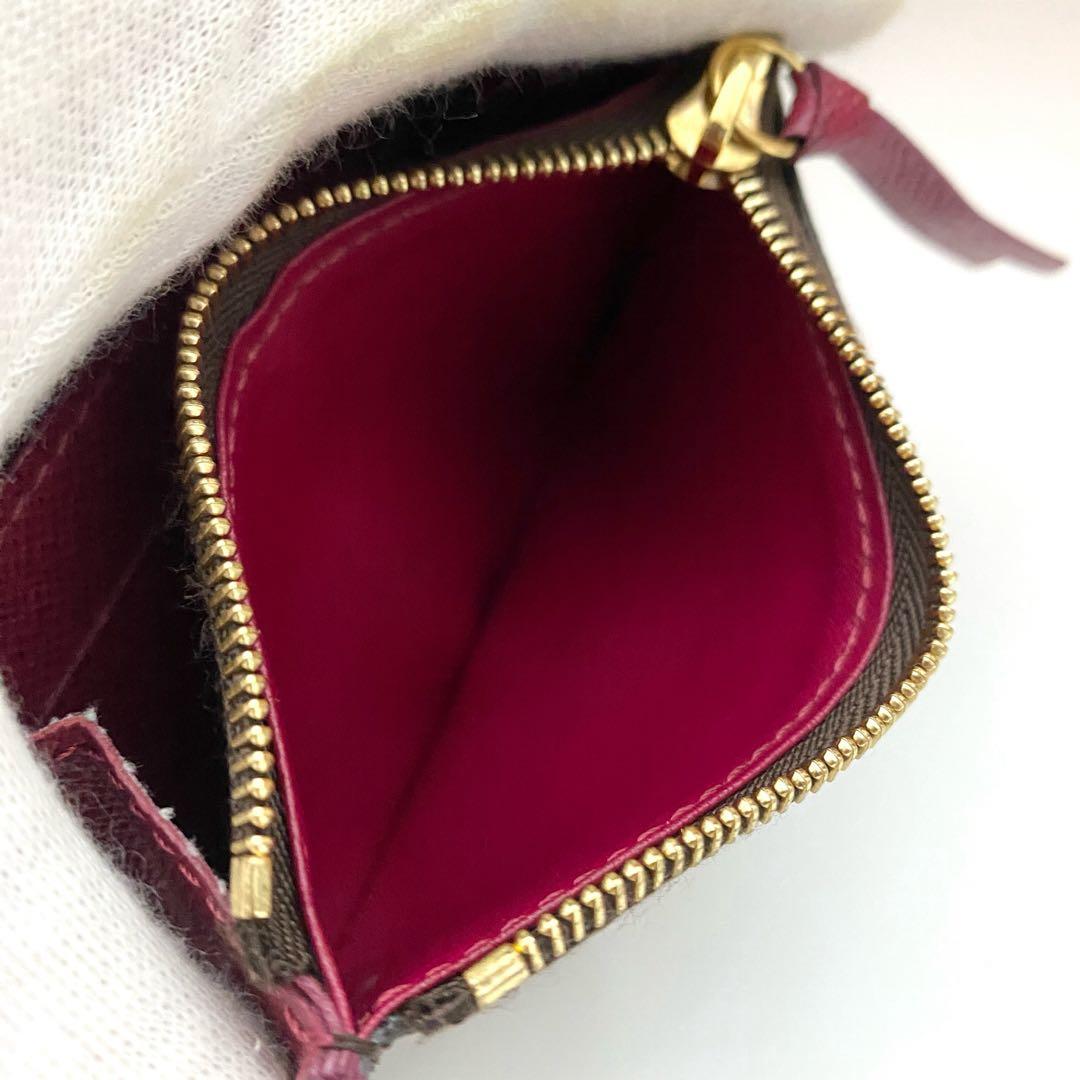 保管品　ルイヴィトン　モノグラム　ロザリ　フューシャ　ミニ財布　ケース