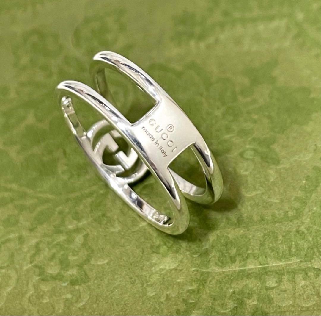 s*o様 【美品】GUCCI グッチ インターロッキングGリング スリム 12号