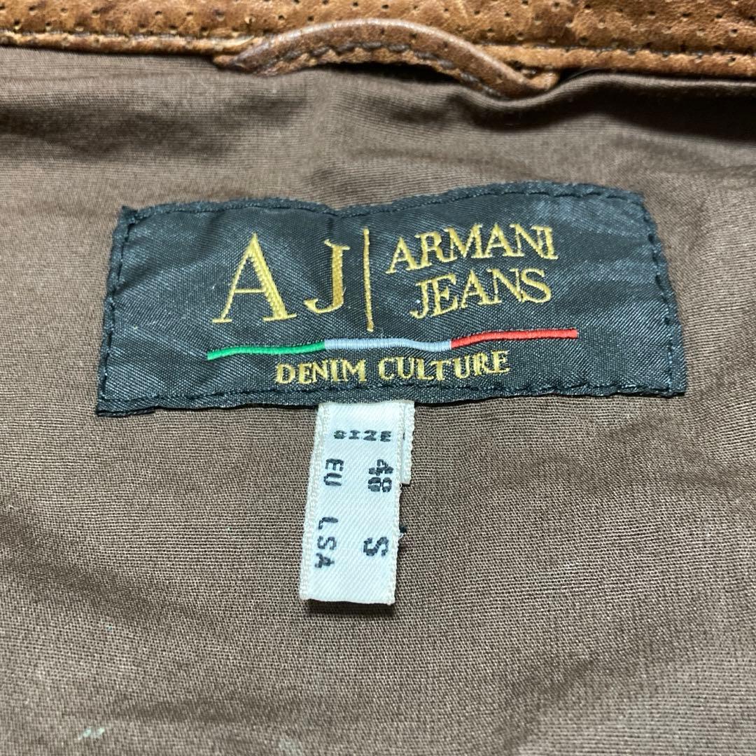 【再々値下げ】ARMANI JEANS 本革シングルライダースジャケット 48