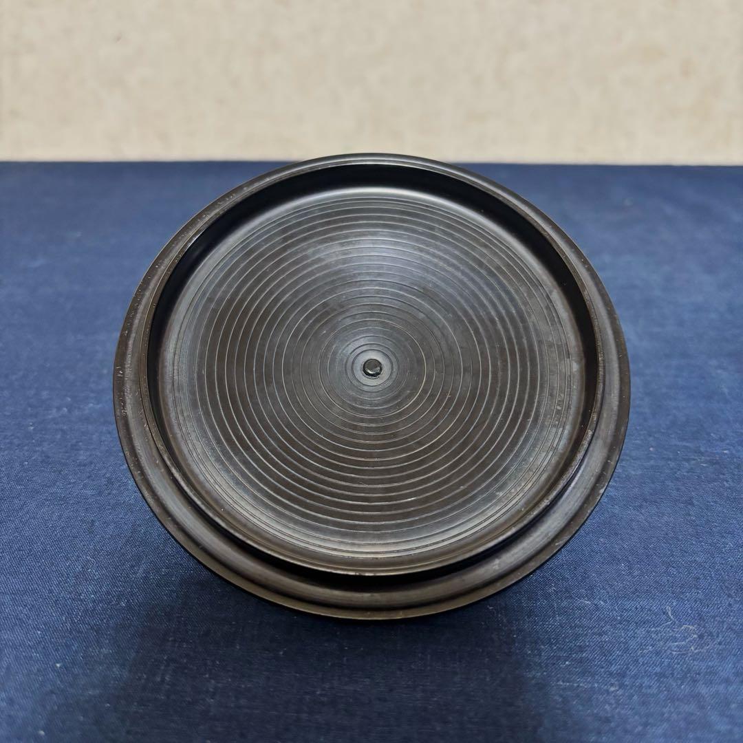 風炉 茶釜 電熱器 唐銅鬼面風炉 在銘 野々田製電熱器 敷板 底瓦 茶道具