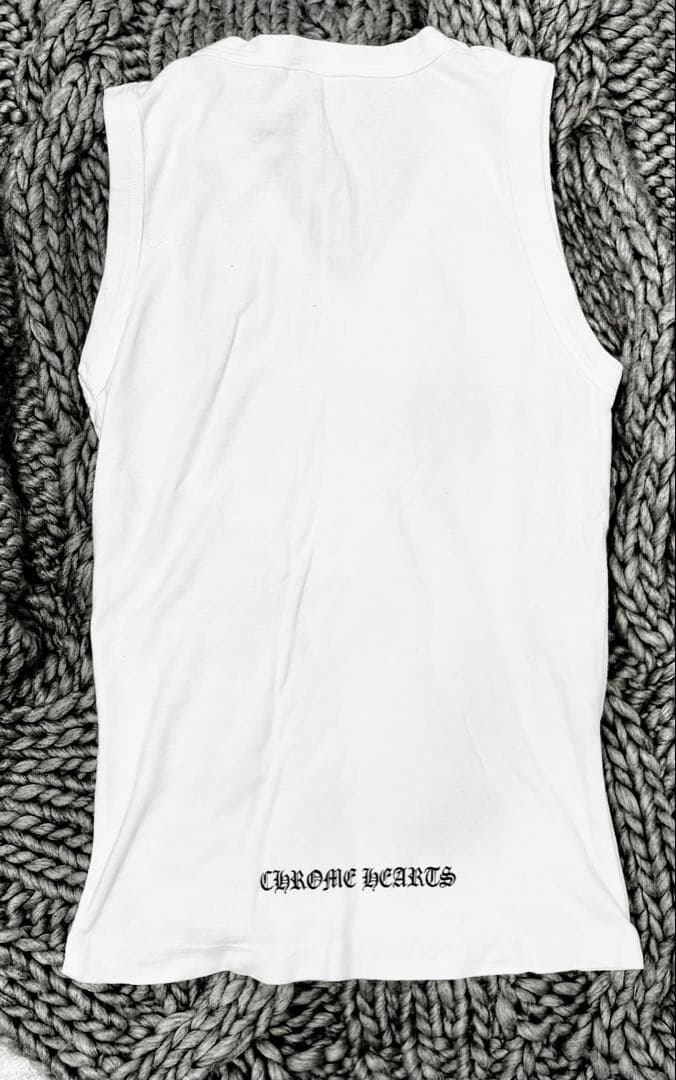 クロムハーツ白タンクトップ OLD フローラルプリント レディース