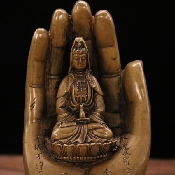 銅器 心経仏手観音 仏堂 茶台 書架 装飾品 工芸品 置物