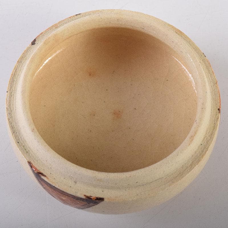 茶道具　不二窯 佐藤和子作　織部　香合　共箱　C　7800