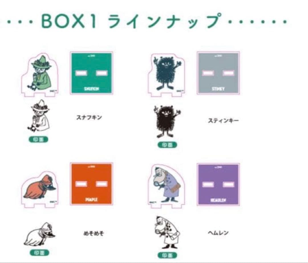 ムーミン 80周年 アクスタスタンプ コレクション BOX 1 2 セット