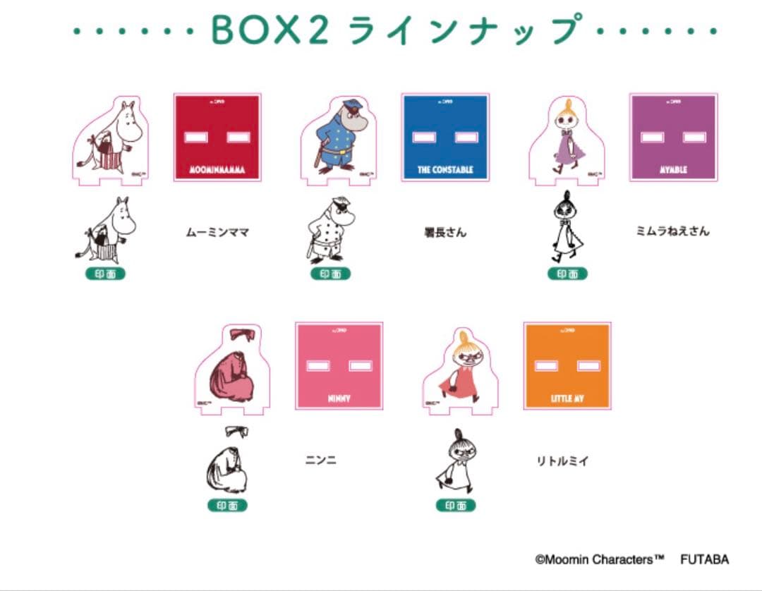 ムーミン 80周年 アクスタスタンプ コレクション BOX 1 2 セット