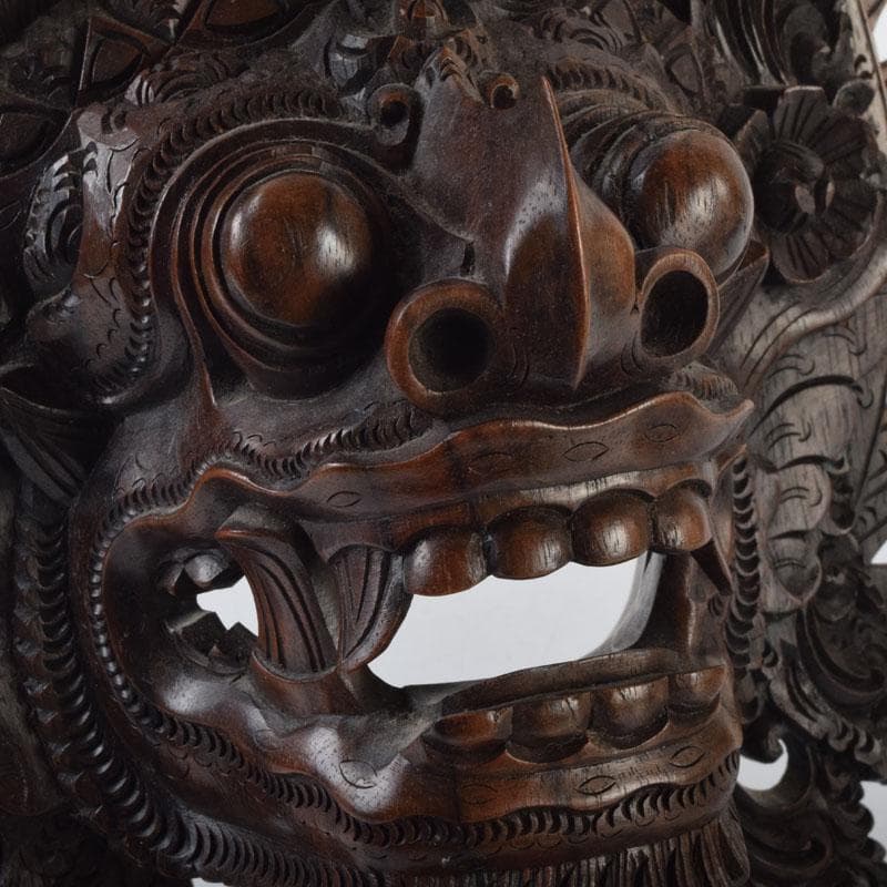 バリ島　インドネシア　木彫　ガルーダ　面　壁飾　置物　2点まとめて　N9064A