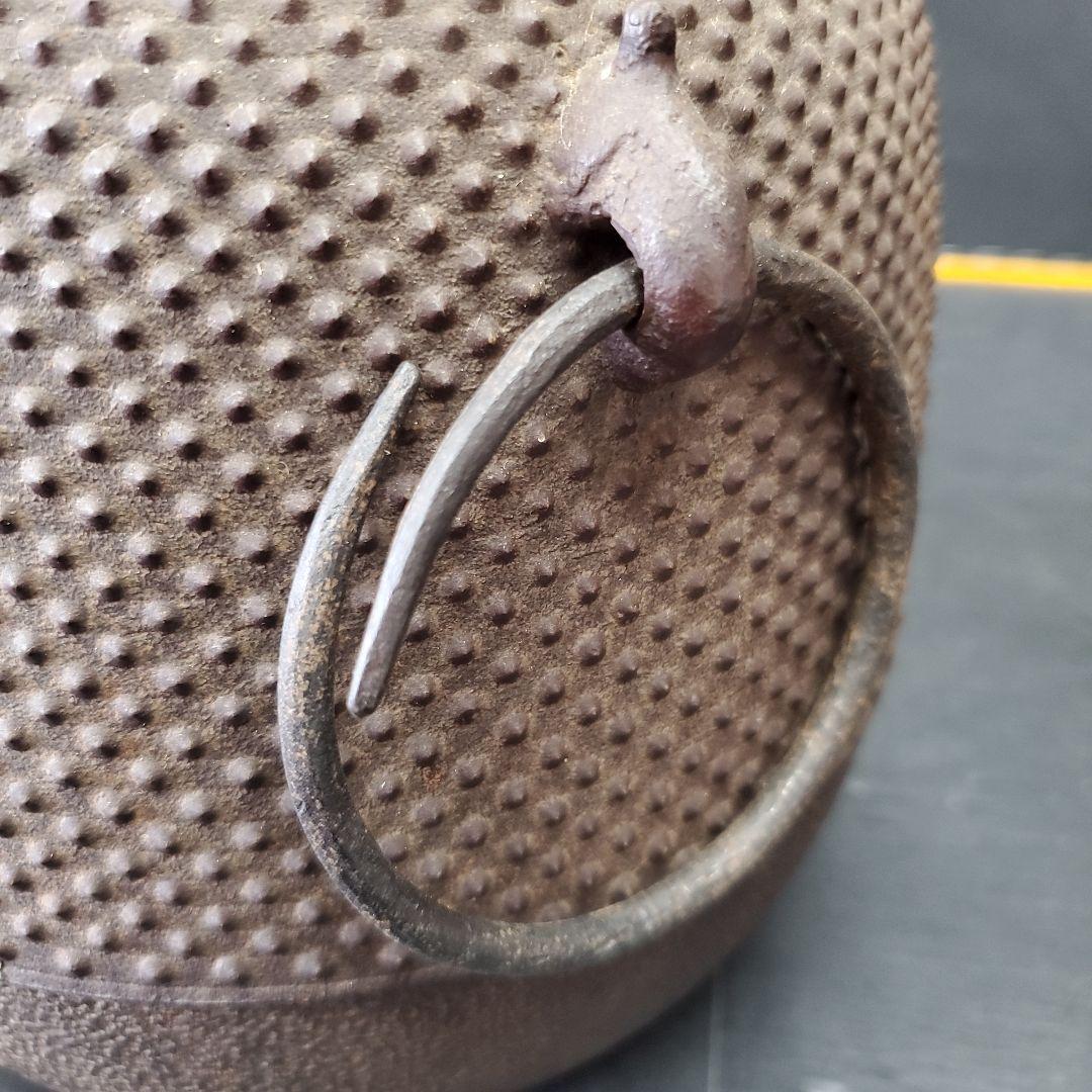 人間国宝 高橋敬典 『棗霰釜』 共箱 茶道具 茶釜 共箱 140