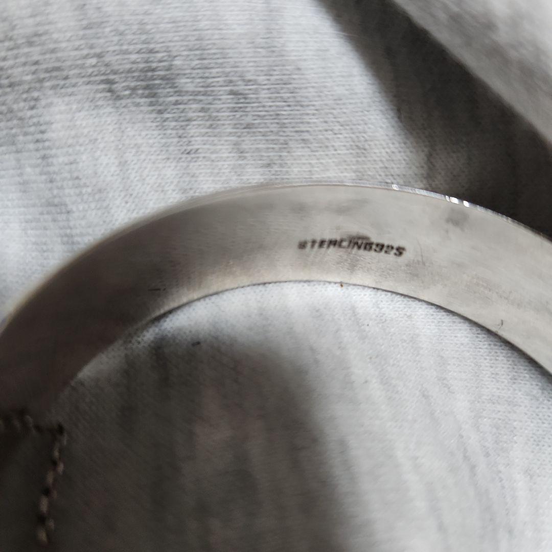 ヴィンテージ アンティーク 彫刻 Silverバングル ブレスレット