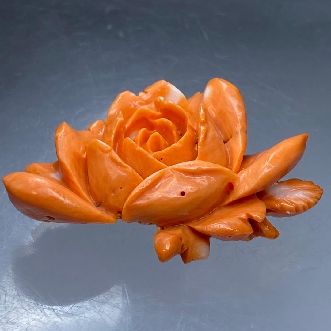 本赤珊瑚　ブローチ　帯留　50g トヒチ 東な7-0215☆2F