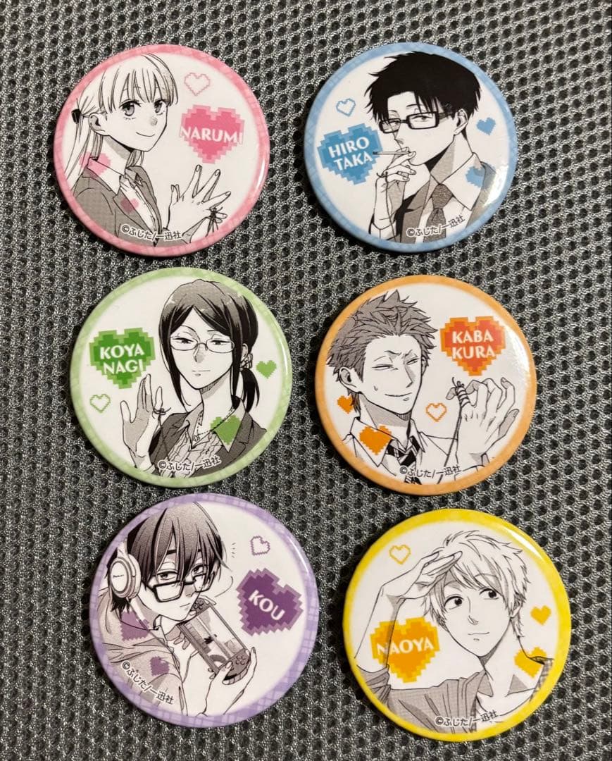 【ヲタクに恋は難しい】缶バッジ6個