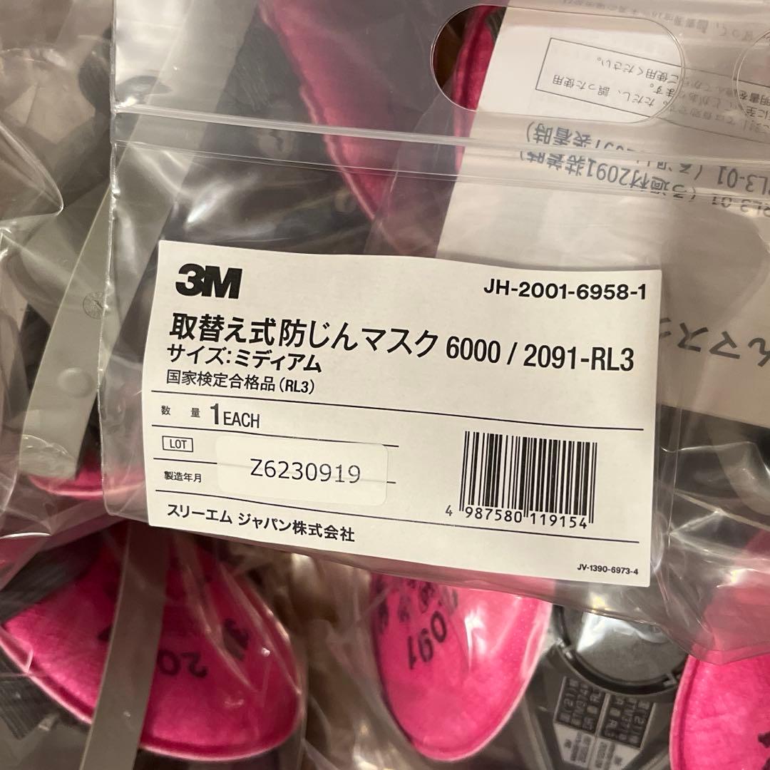 【新品未使用品】3M 防じんマスク 6000 2091-RL3 5個セット