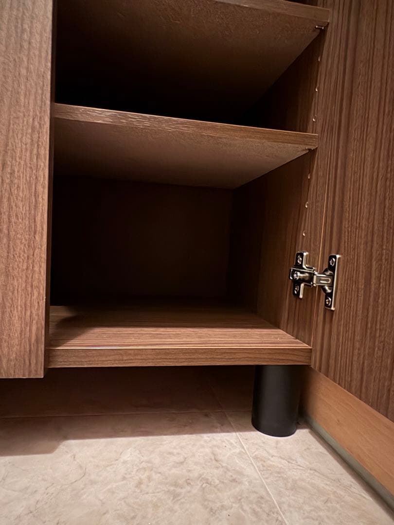 【美品】シューズボックス ミラー付き 組立済み 汚れ防止シート付き ※即購入可