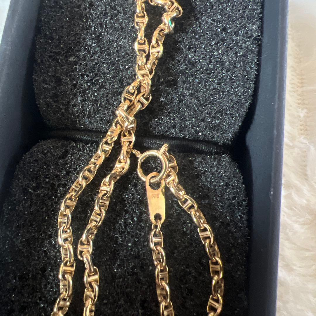 K18 Japan 金属製 チェーンネックレスセットペンダント10g