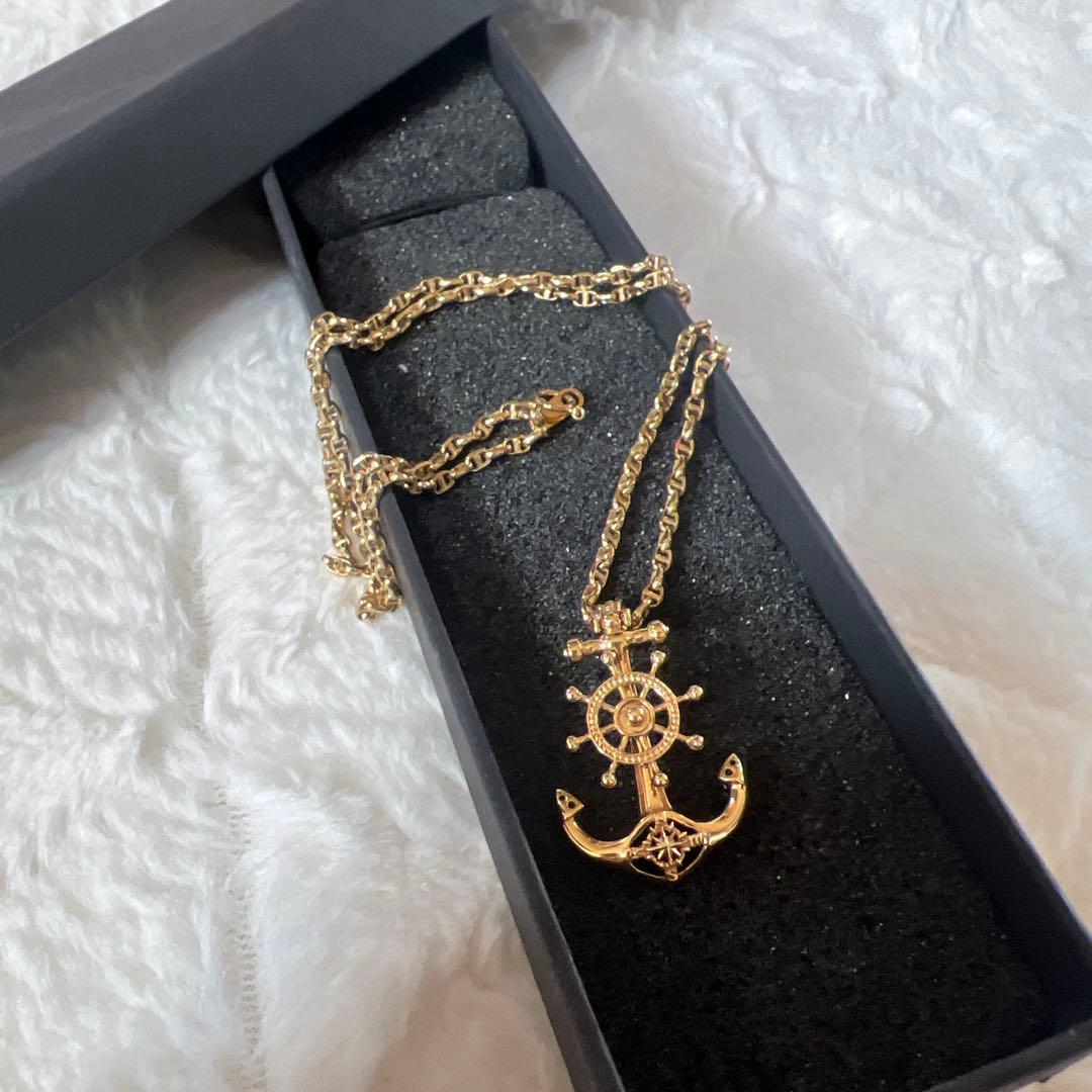 K18 Japan 金属製 チェーンネックレスセットペンダント10g