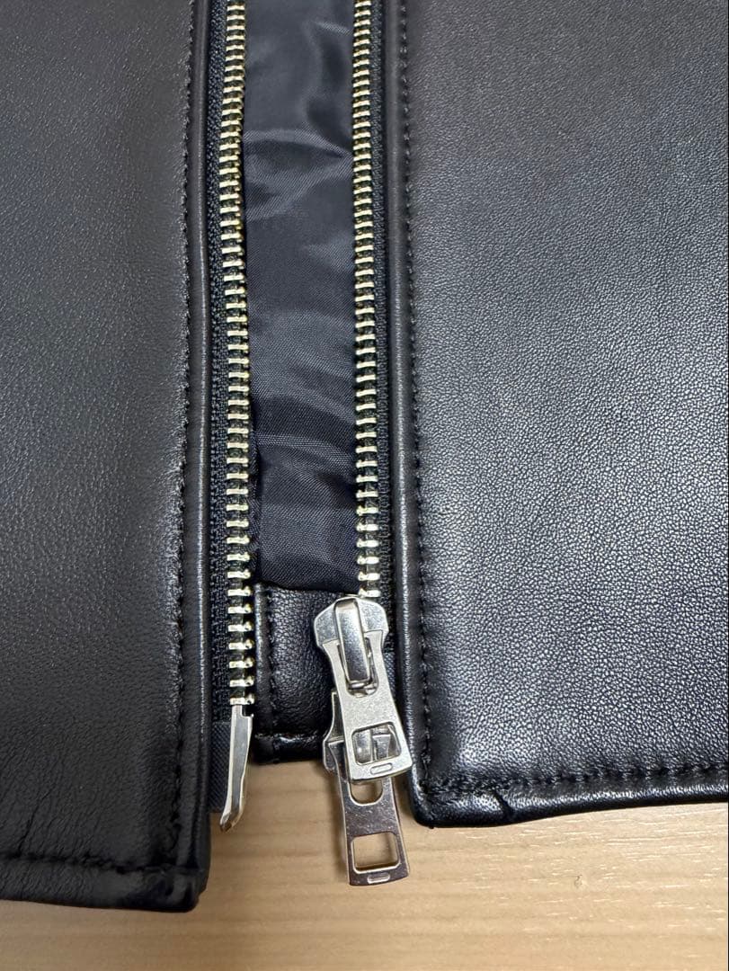 417EDIFICE レザーシングルライダース　Lサイズ