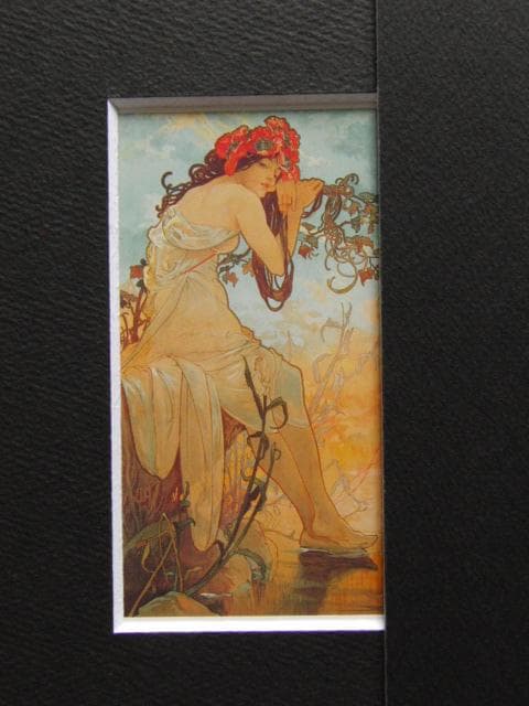 アルフォンス・ミュシャ、夏、連作〈四季〉より、希少な画集より