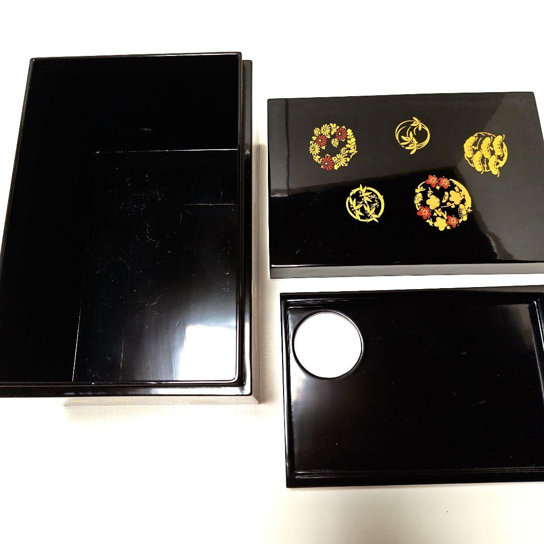 新春セール!　茶道具　真塗花丸紋蒔絵茶箱