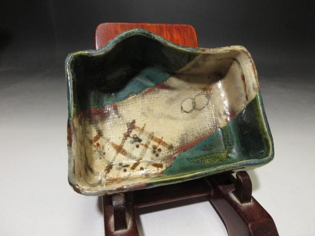 北大路魯山人 於里辺 向付 五／共箱／絵織部 向附 五客揃い