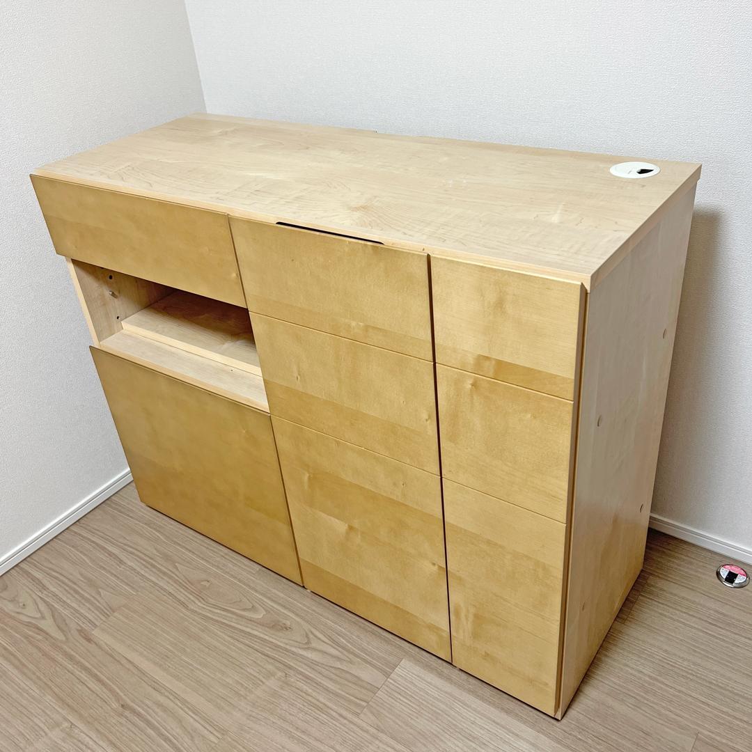 送料込） Meuble サイドボード テレビボード コンセント付き ブランド家具