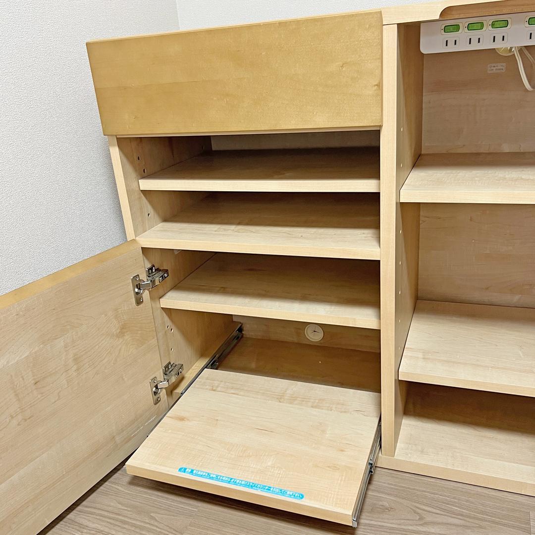 送料込） Meuble サイドボード テレビボード コンセント付き ブランド家具