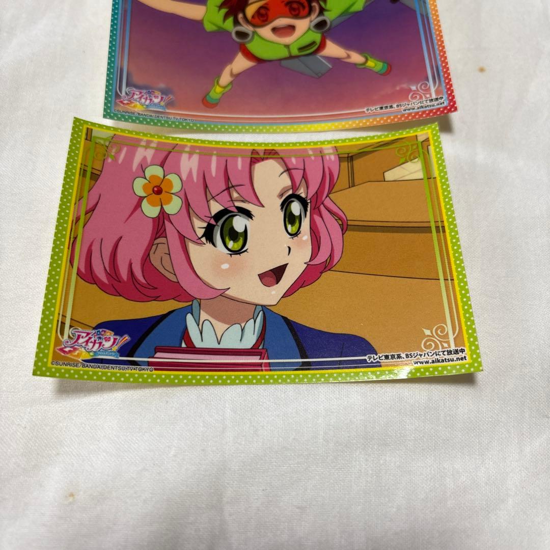 アイカツ　ポストカード４枚・ステッカー５枚