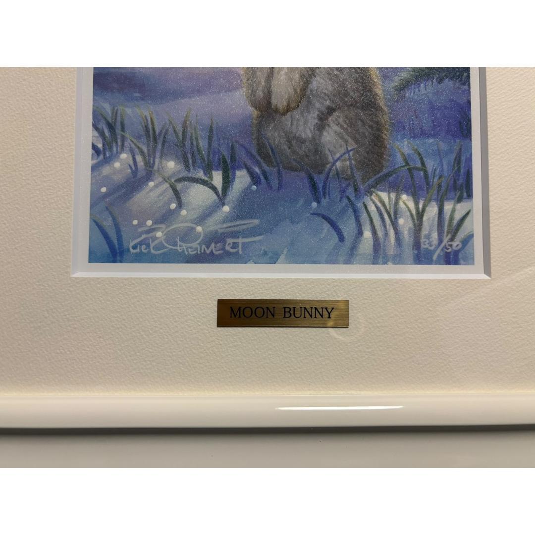 【カークレイナート】　ムーンバニー　ミクスドメディア　33/50　真作