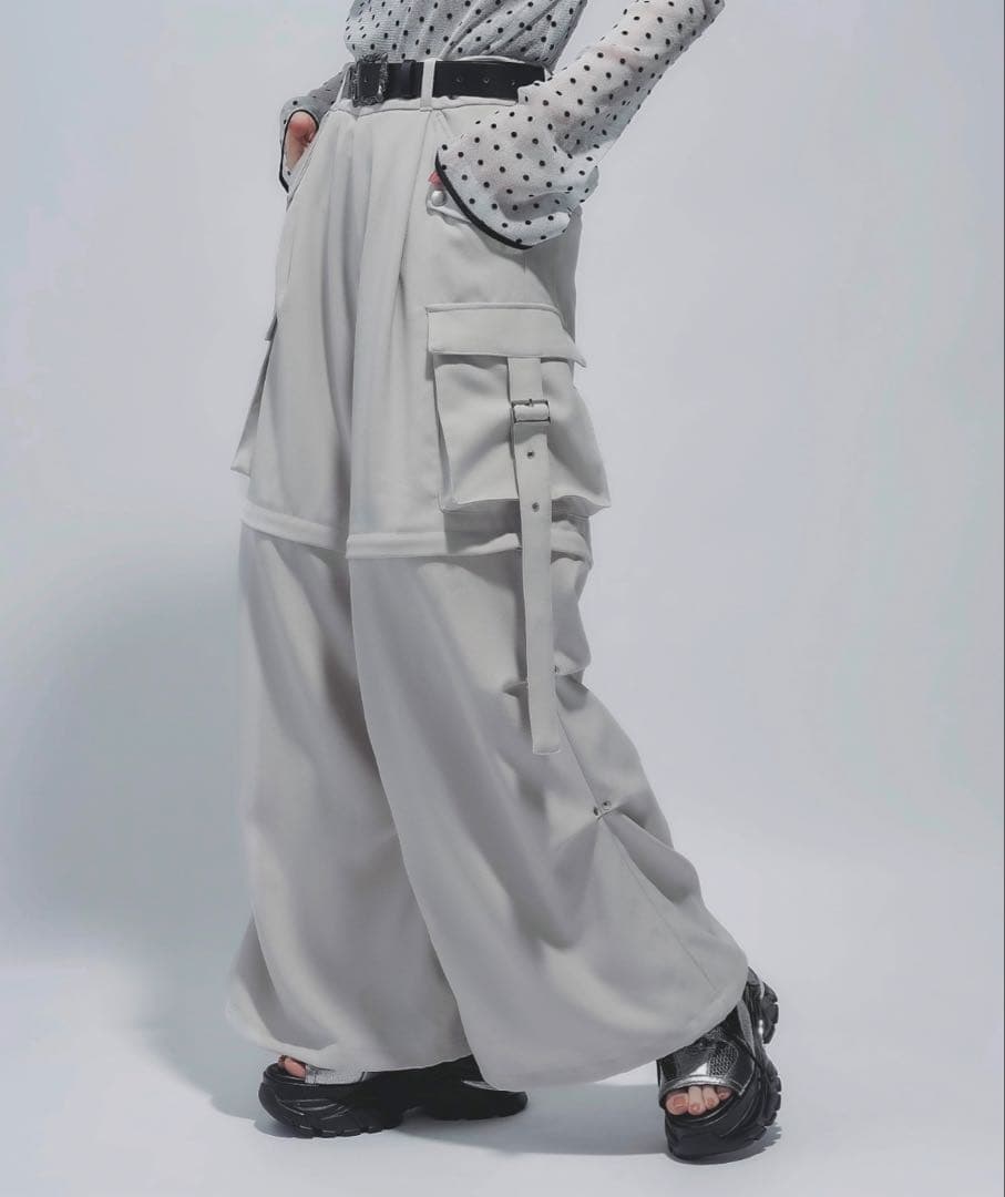 【HARE】新品未使用✴︎ マルチWAYワイドカーゴパンツ