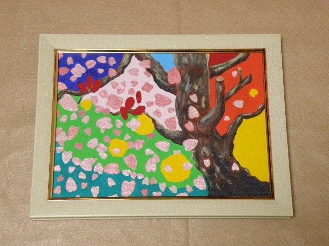 アクリル絵画　　☆　at my best　☆　【額装】